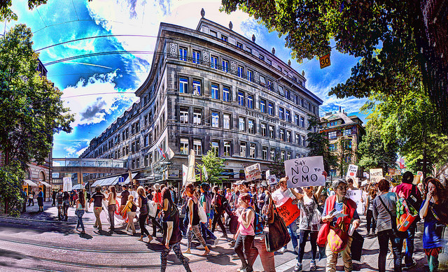 Démonstration anti-OGM à Berlin.