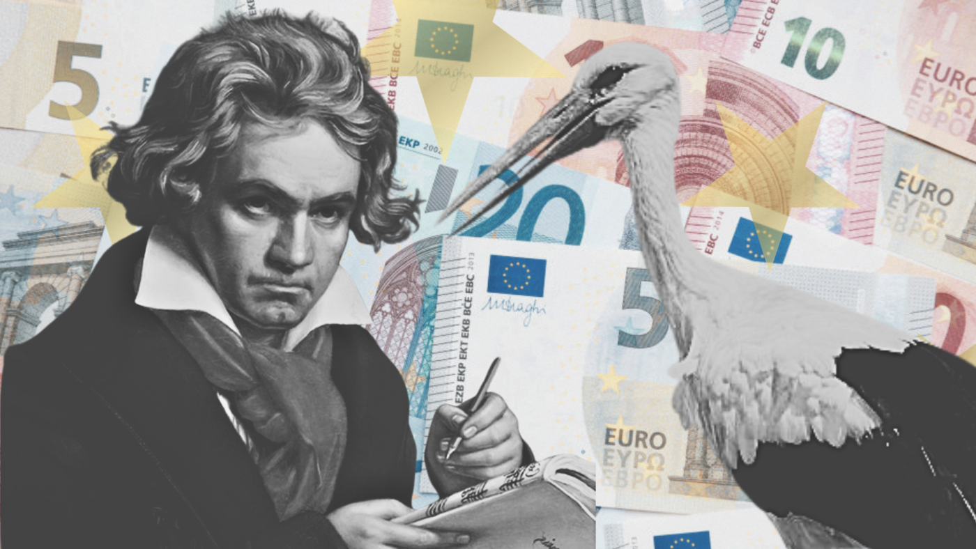 Crise d&rsquo;identit&eacute; de l&rsquo;euro : Beethoven ou oiseaux, le duel des billets